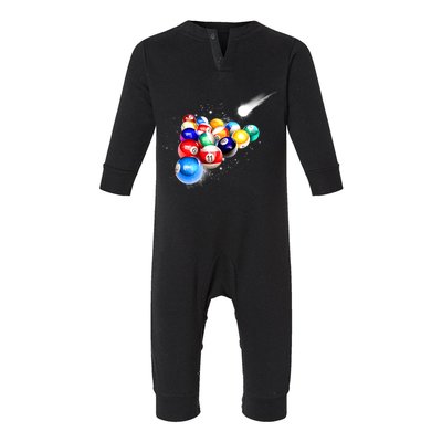 Space Billiards Infant Fleece One Piece