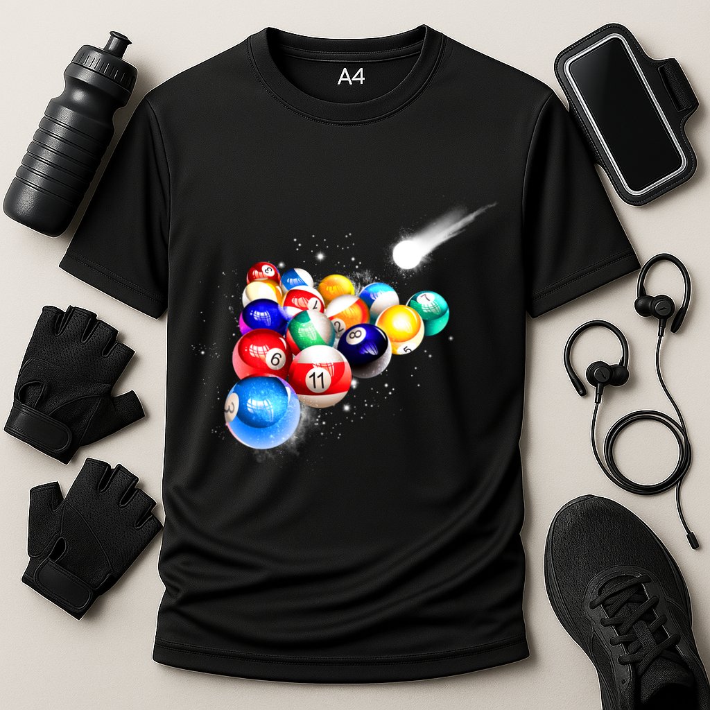 Space Billiards Cooling Performance Crew T-Shirt