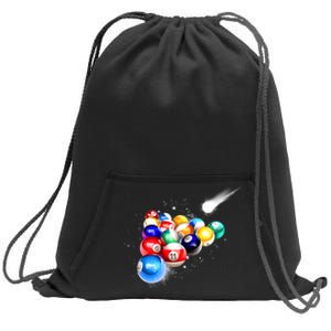 Space Billiards Sweatshirt Cinch Pack Bag