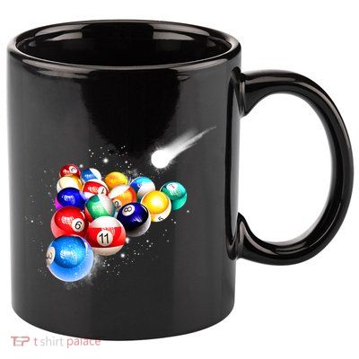 Space Billiards 11oz C Handle Ceramic Mug