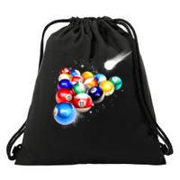 Space Billiards Drawstring Bag