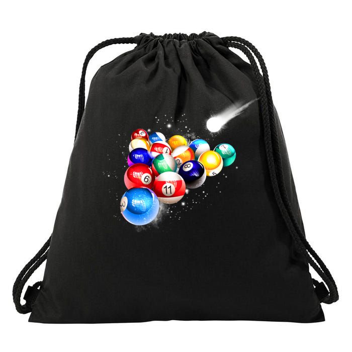 Space Billiards Drawstring Bag