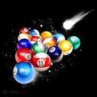 Space Billiards Drawstring Bag