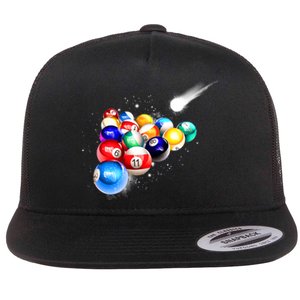 Space Billiards Flat Bill Trucker Hat