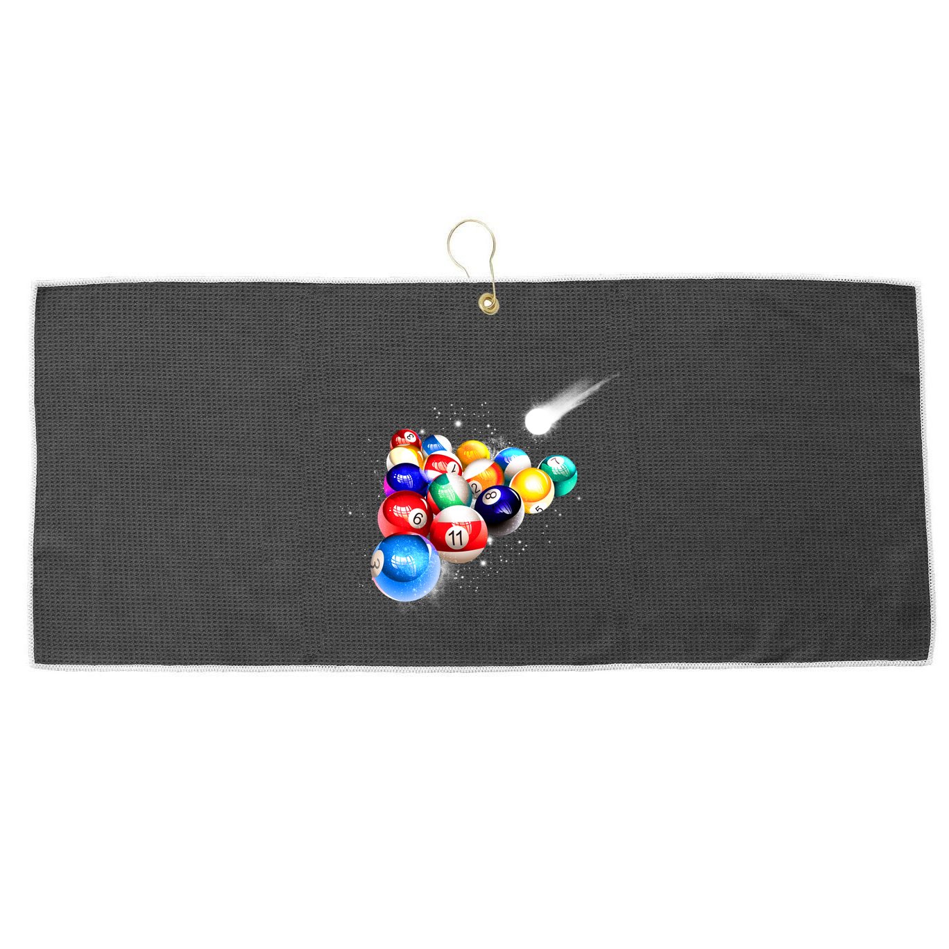Space Billiards Large Microfiber Waffle Golf Towel