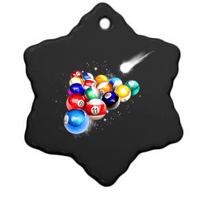 Space Billiards Ceramic Star Ornament