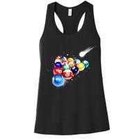 Space Billiards Women's Racerback Tank