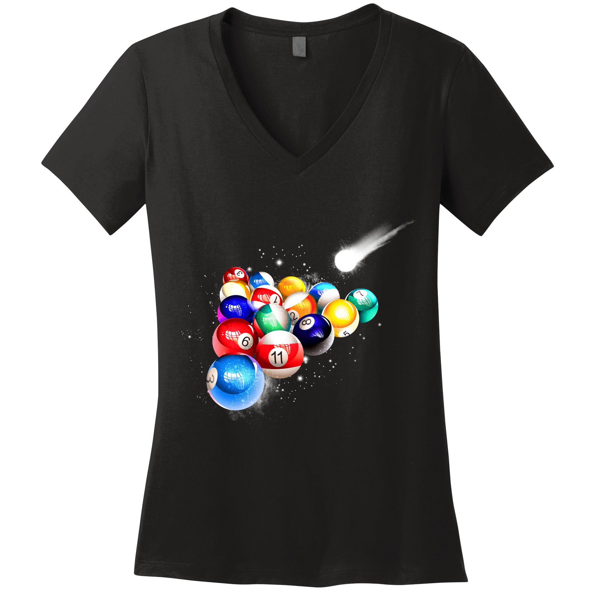Space Billiards Women's V-Neck T-Shirt