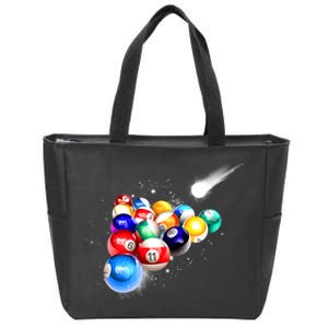 Space Billiards Zip Tote Bag