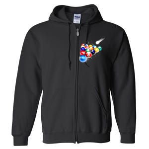 Space Billiards Full Zip Hoodie