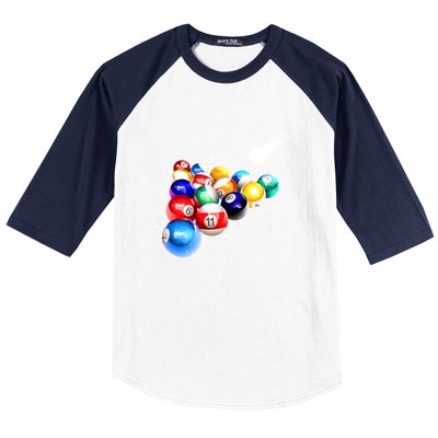 Space Billiards Baseball Sleeve Shirt