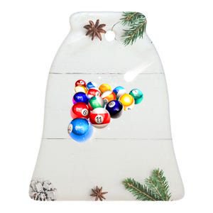 Space Billiards Ceramic Bell Ornament