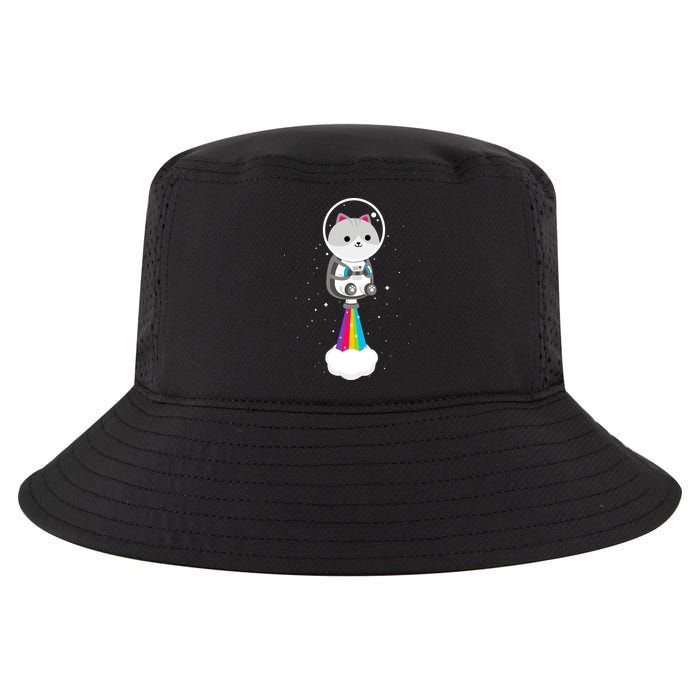 Space Cat Blasting Off Cool Comfort Performance Bucket Hat