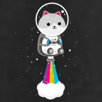 Space Cat Blasting Off Cool Comfort Performance Bucket Hat