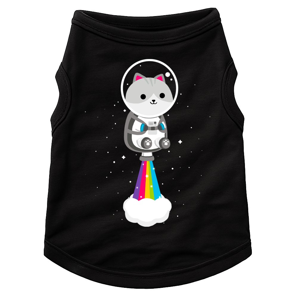 Space Cat Blasting Off Doggie Tank