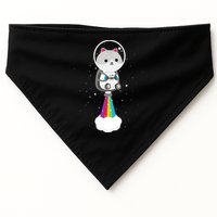 Space Cat Blasting Off USA-Made Doggie Bandana