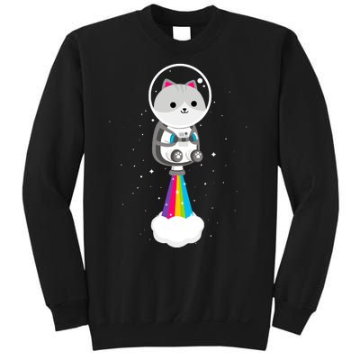 Space Cat Blasting Off Sweatshirt