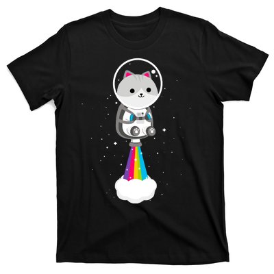 Space Cat Blasting Off T-Shirt