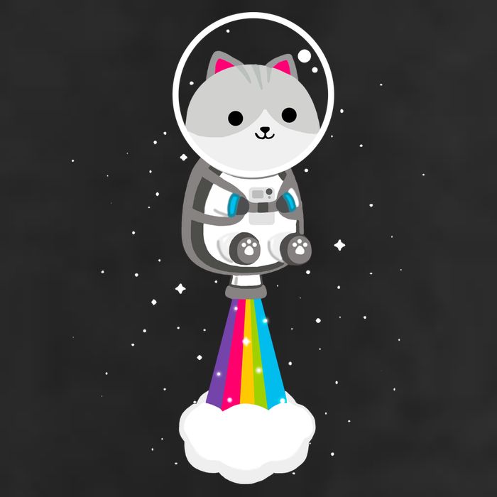 Space Cat Blasting Off Adult Drive Performance Visor