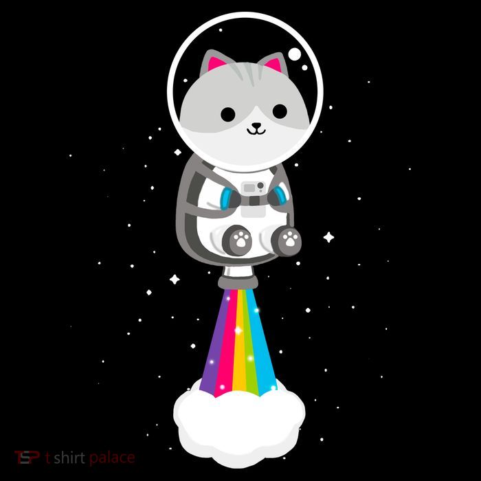 Space Cat Blasting Off Zip Tote Bag