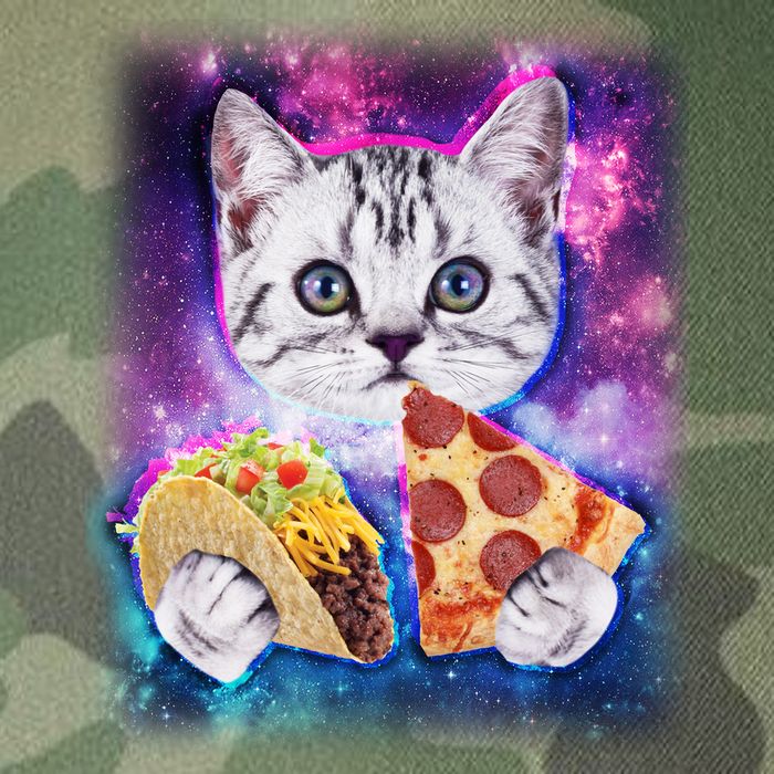 Space Cat Pizza And Tacos Legacy Tie Dye Trucker Hat