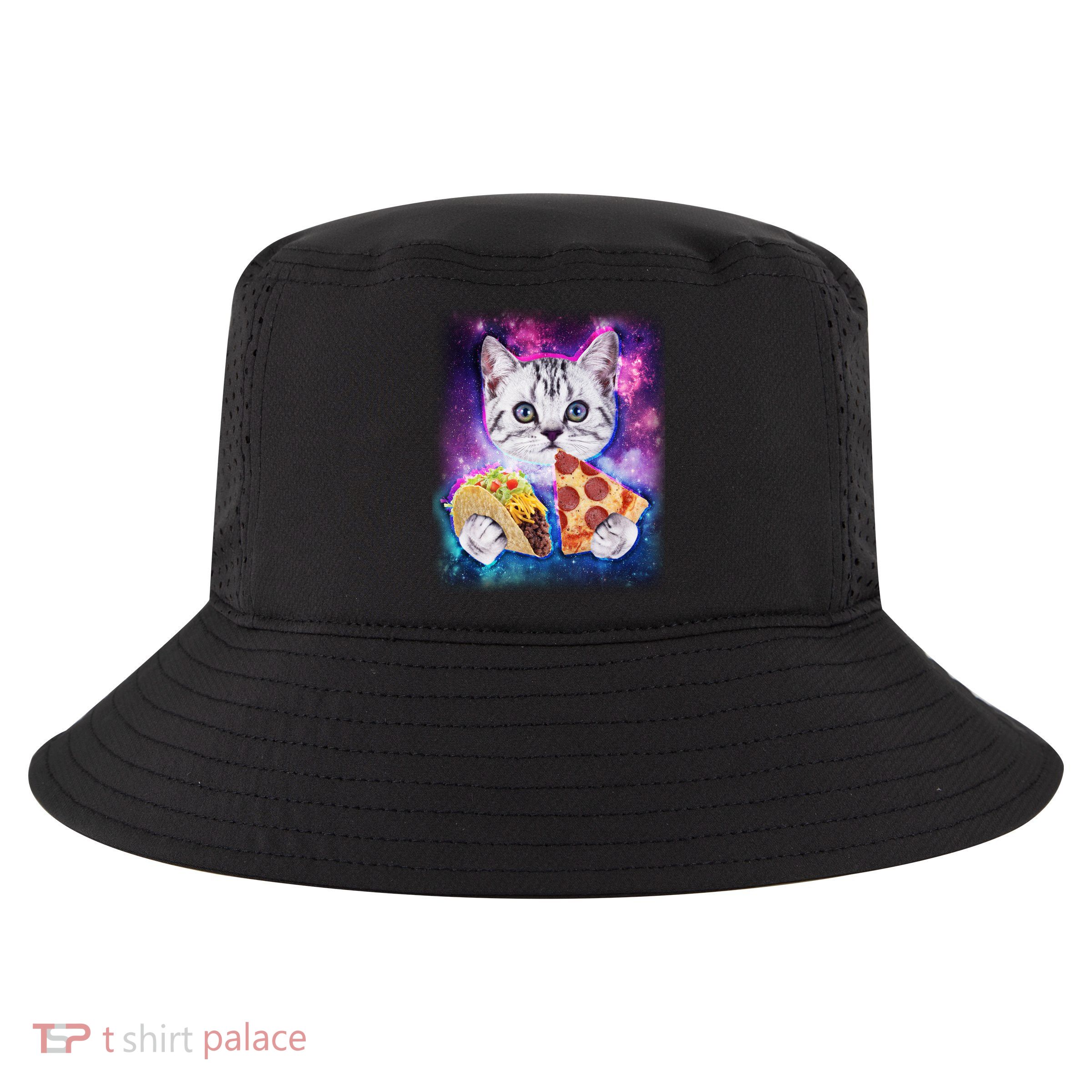 Space Cat Pizza And Tacos Cool Comfort Performance Bucket Hat