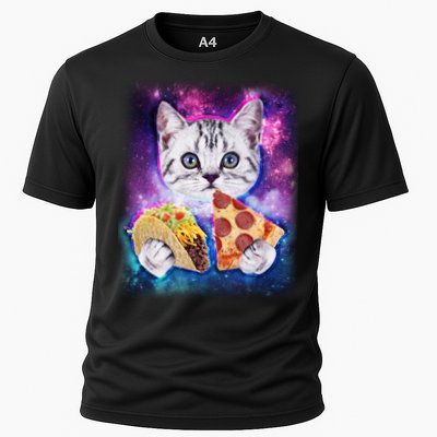 Space Cat Pizza And Tacos Performance Shirt