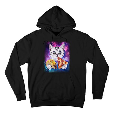 Space Cat Pizza And Tacos Hoodie