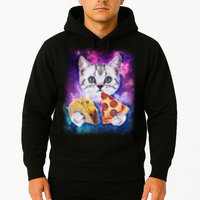 Space Cat Pizza And Tacos Hoodie