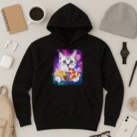 Space Cat Pizza And Tacos Hoodie