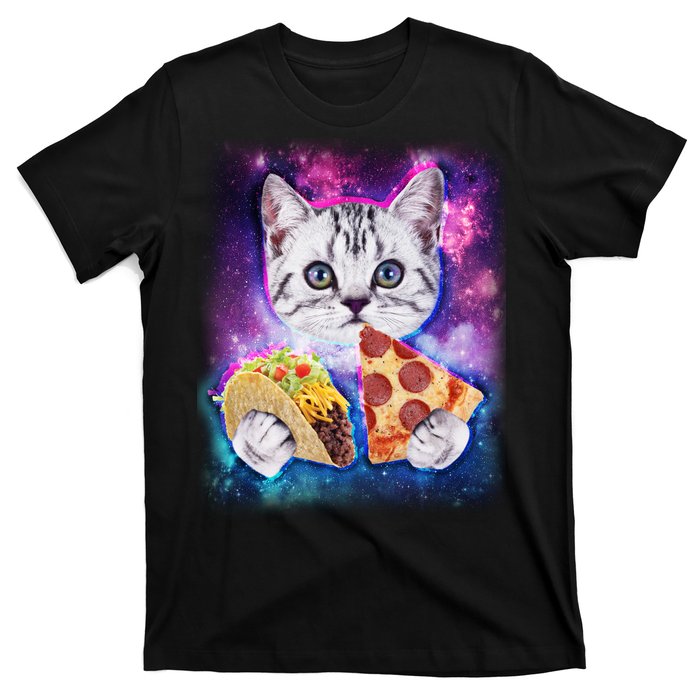 Space Cat Pizza And Tacos T-Shirt