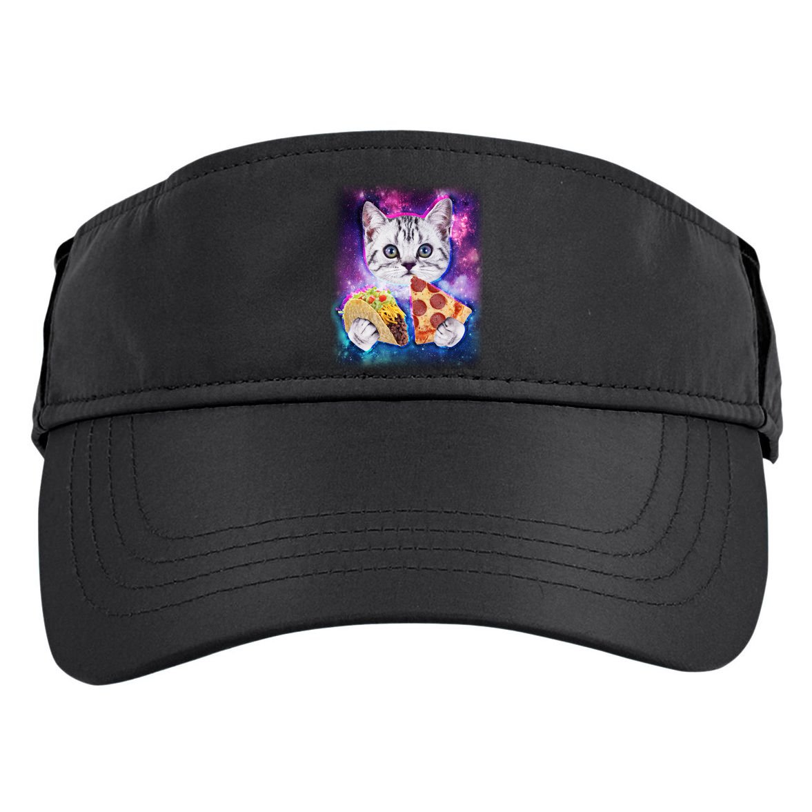 Space Cat Pizza And Tacos Adult Drive Performance Visor