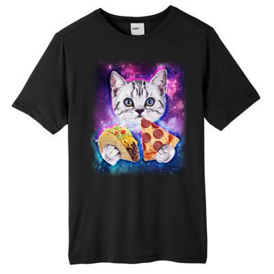 Space Cat Pizza And Tacos Tall Fusion ChromaSoft Performance T-Shirt