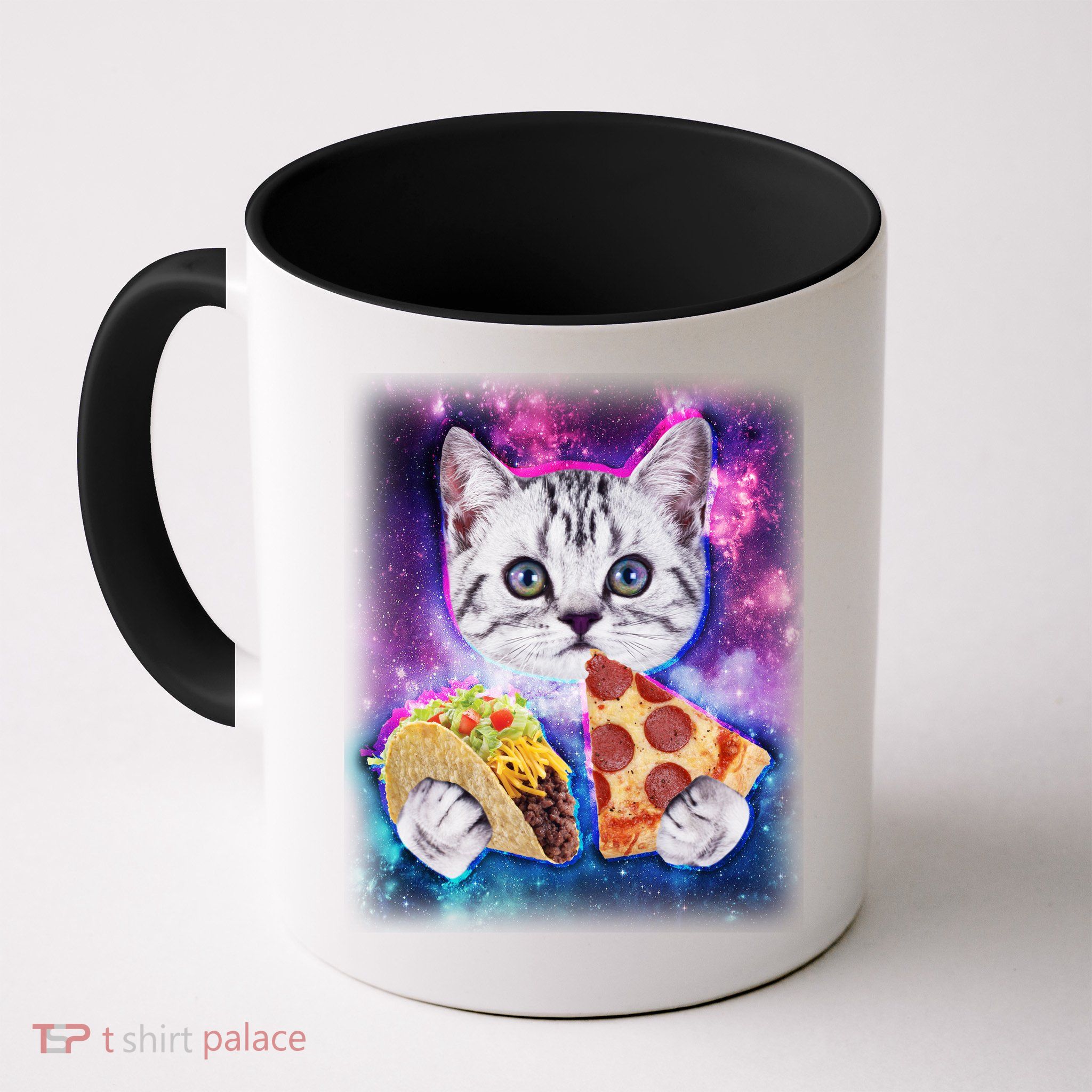 Space Cat Pizza And Tacos Mug