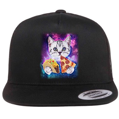 Space Cat Pizza And Tacos Flatbill Hat