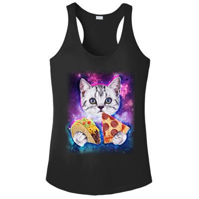 Space Cat Pizza And Tacos Ladies PosiCharge Competitor Racerback Tank
