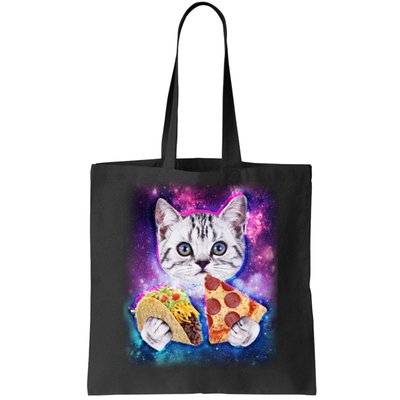 Space Cat Pizza And Tacos Tote Bag