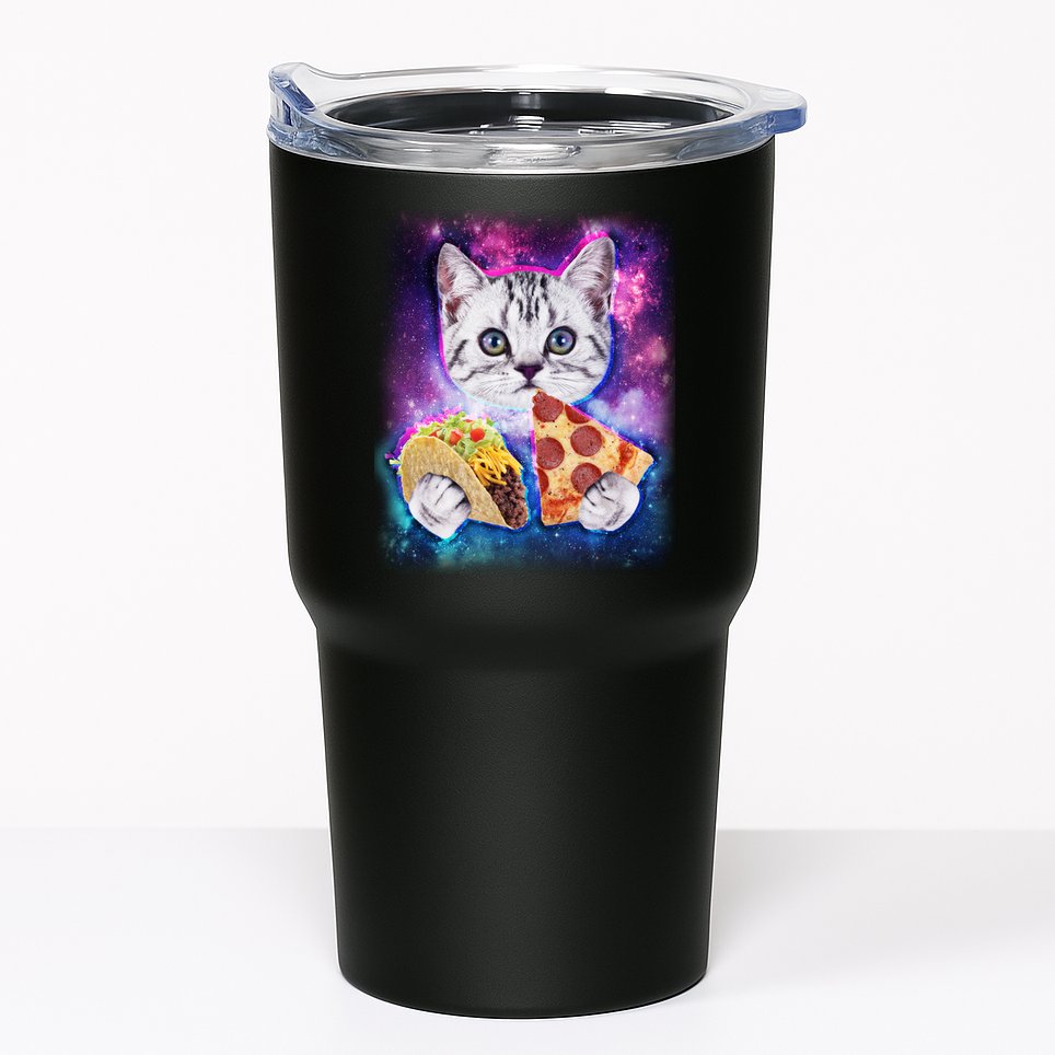 Space Cat Pizza And Tacos Tumbler