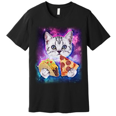 Space Cat Pizza And Tacos Premium T-Shirt