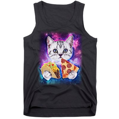 Space Cat Pizza And Tacos Tank Top