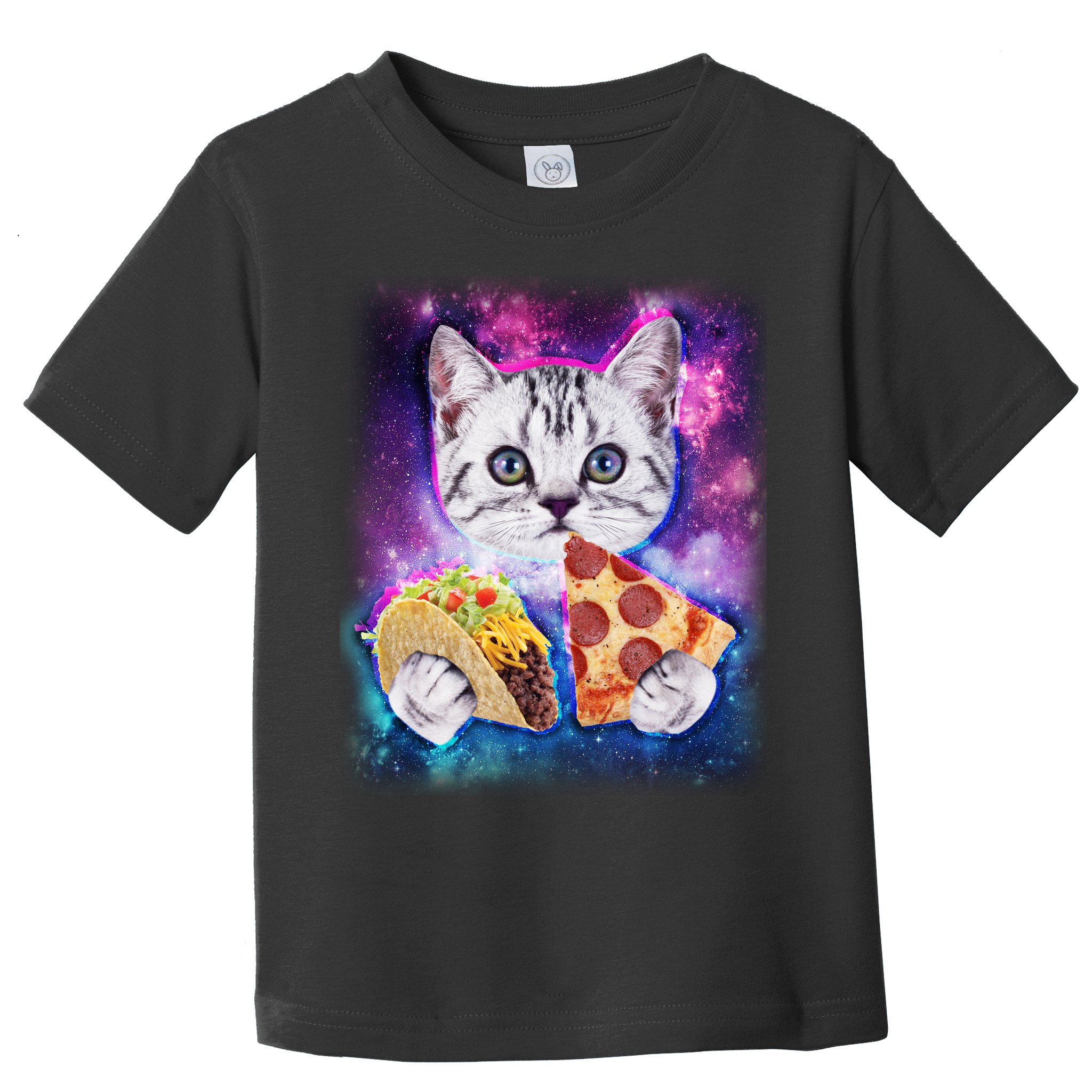 Space Cat Pizza And Tacos Toddler T-Shirt