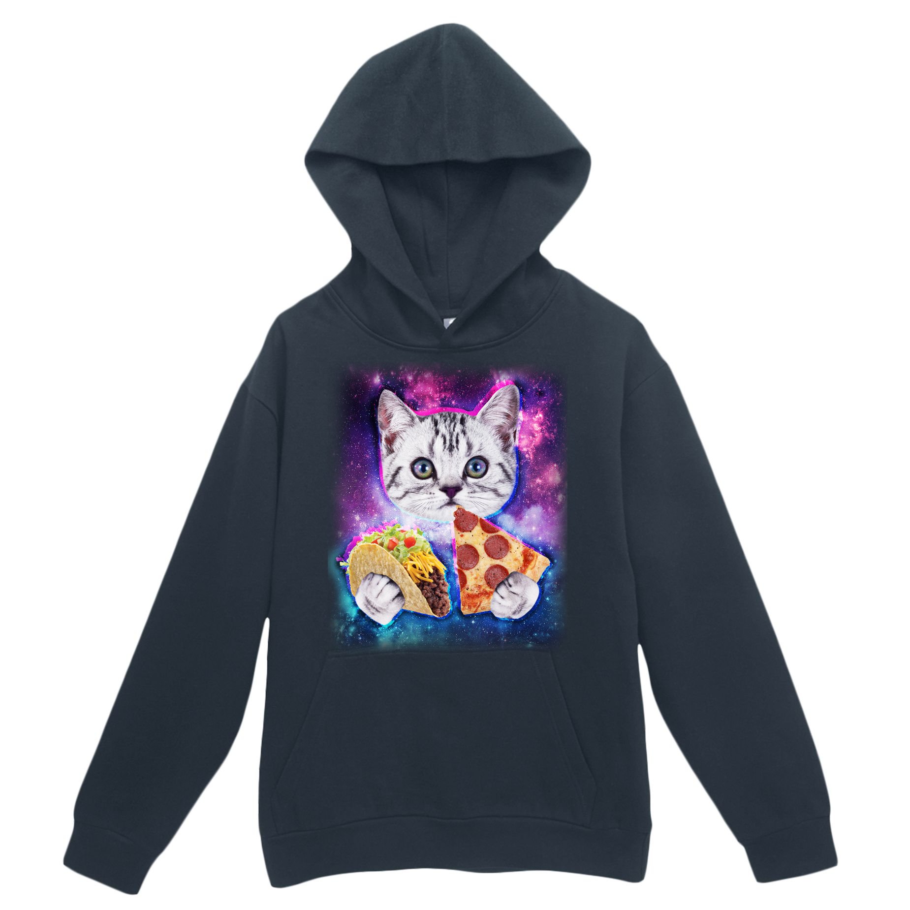 Space Cat Pizza And Tacos Hoodie TeeShirtPalace