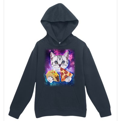 Space Cat Pizza And Tacos Urban Pullover Hoodie