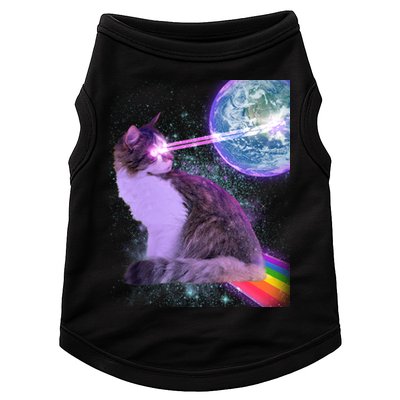 Space Cat Shooting Lazer Into Moon Doggie Tank