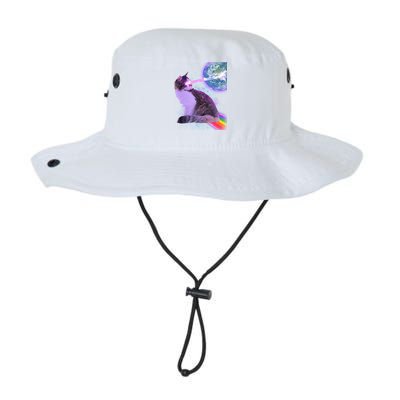 Space Cat Shooting Lazer Into Moon Legacy Cool Fit Booney Bucket Hat