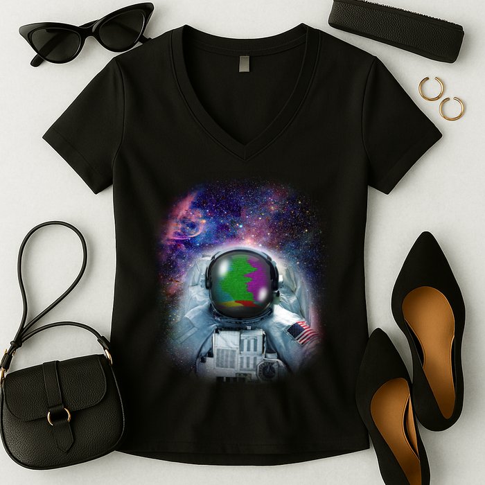 Space Channel Universe Women's V-Neck T-Shirt