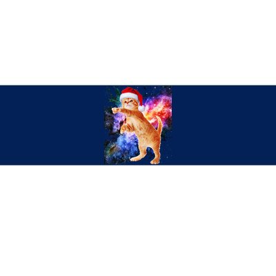 Space Christmas Cat Santa Kitty Bumper Sticker