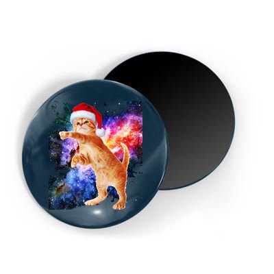 Space Christmas Cat Santa Kitty Magnet