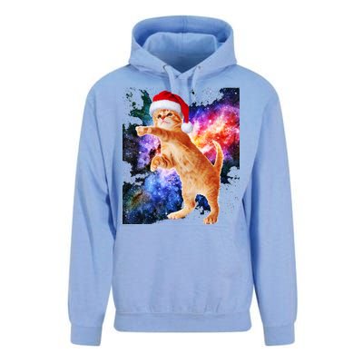 Space Christmas Cat Santa Kitty Unisex Surf Hoodie