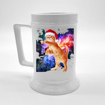 Space Christmas Cat Santa Kitty Beer Stein